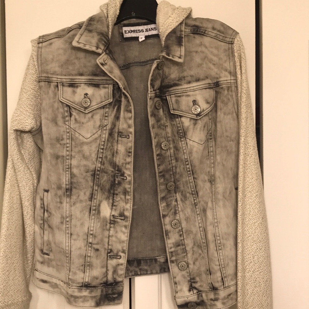 Express Jean jacket + hoodie